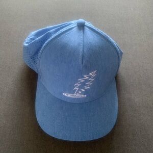 Lightnin’ Lids Heather Blue Adjustable Cap With White Logo NWOT